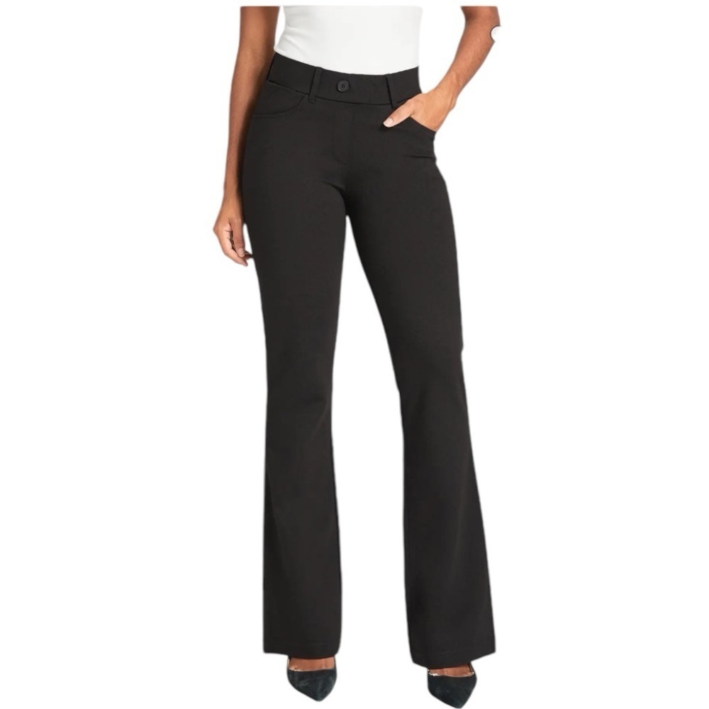 Betabrand Dress Pant Yoga Pant Bootcut Black Size Medium NWT
